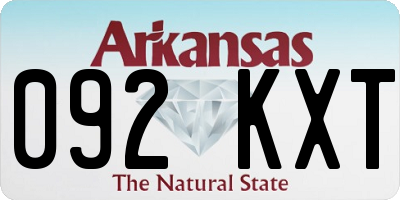 AR license plate 092KXT