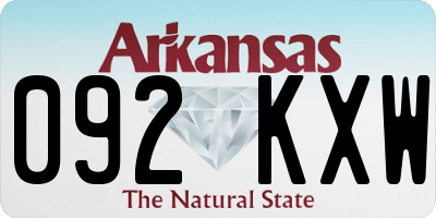 AR license plate 092KXW