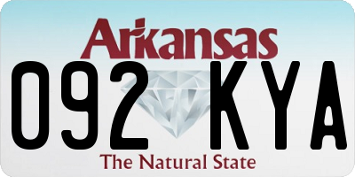 AR license plate 092KYA