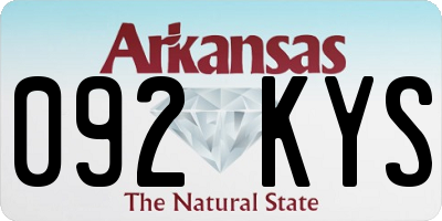 AR license plate 092KYS