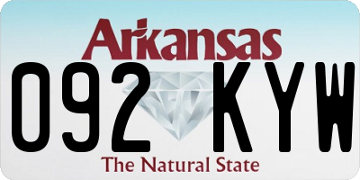 AR license plate 092KYW