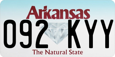 AR license plate 092KYY