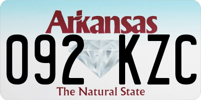 AR license plate 092KZC