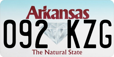 AR license plate 092KZG