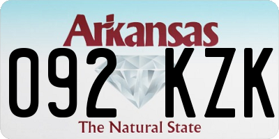 AR license plate 092KZK