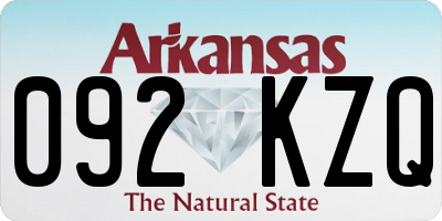 AR license plate 092KZQ