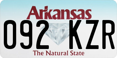 AR license plate 092KZR