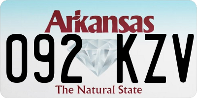 AR license plate 092KZV