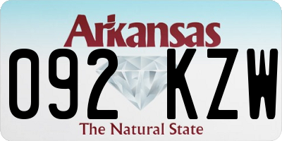 AR license plate 092KZW