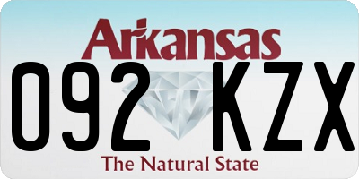 AR license plate 092KZX