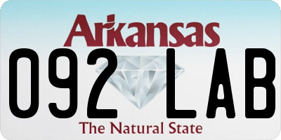 AR license plate 092LAB