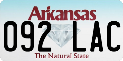 AR license plate 092LAC