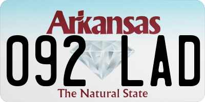 AR license plate 092LAD