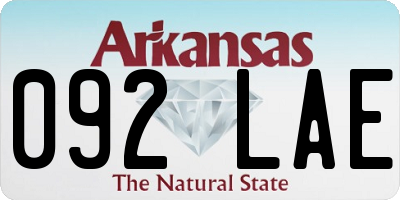 AR license plate 092LAE