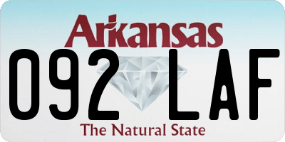 AR license plate 092LAF