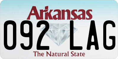 AR license plate 092LAG