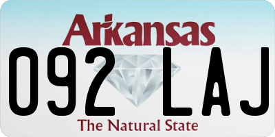 AR license plate 092LAJ