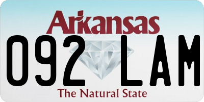 AR license plate 092LAM