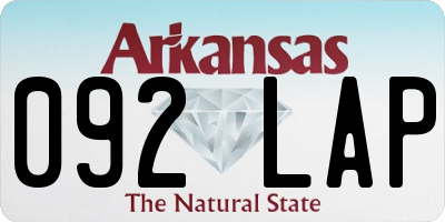 AR license plate 092LAP