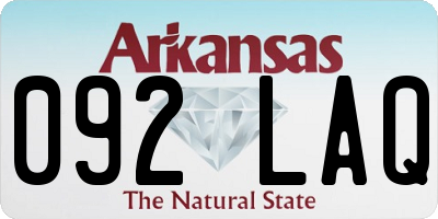 AR license plate 092LAQ