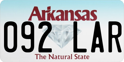 AR license plate 092LAR