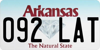 AR license plate 092LAT
