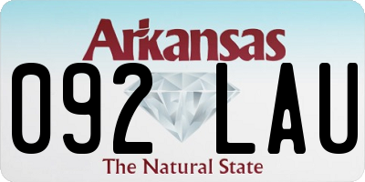 AR license plate 092LAU