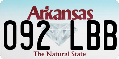 AR license plate 092LBB
