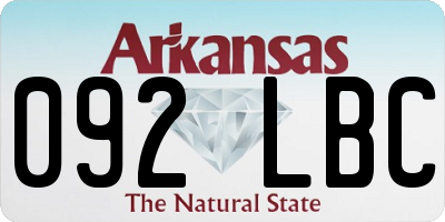 AR license plate 092LBC