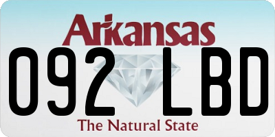 AR license plate 092LBD