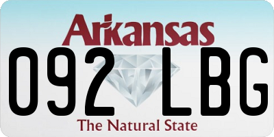 AR license plate 092LBG