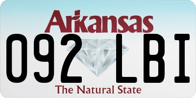 AR license plate 092LBI