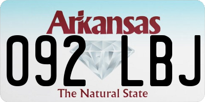 AR license plate 092LBJ