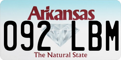 AR license plate 092LBM