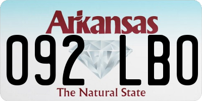AR license plate 092LBO