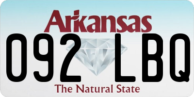 AR license plate 092LBQ