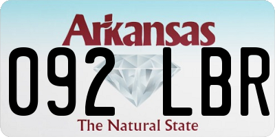 AR license plate 092LBR