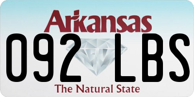 AR license plate 092LBS