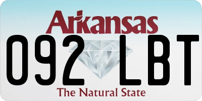 AR license plate 092LBT