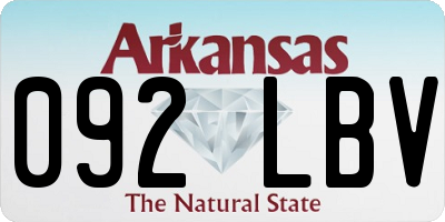 AR license plate 092LBV