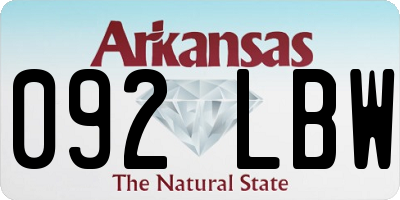 AR license plate 092LBW