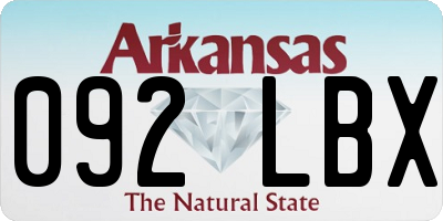 AR license plate 092LBX