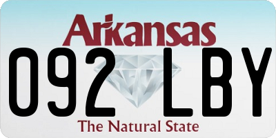 AR license plate 092LBY