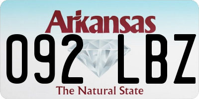 AR license plate 092LBZ