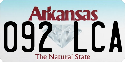 AR license plate 092LCA