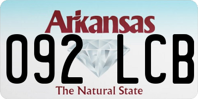 AR license plate 092LCB