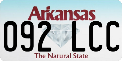 AR license plate 092LCC