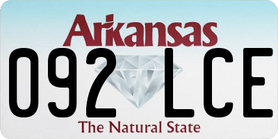 AR license plate 092LCE