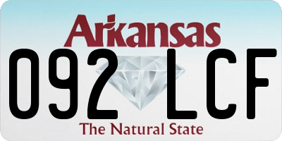 AR license plate 092LCF