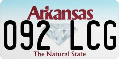 AR license plate 092LCG